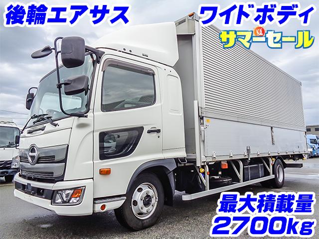 H29　日野　レンジャー　アルミウイング　ワイドボディ　後輪エアサス　最大積載量2700kg　ラッシングレール2段　内フック