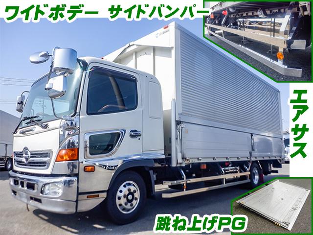 H28　日野　レンジャー　アルミウイング　トランテックス製　跳ね上げパワーゲート　最大積載量2,450kg　ワイドボディ