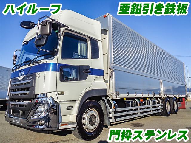 H31　UDトラックス　クオン　トレクス製アルミウイング　ハイルーフ　最大積載量13100kg　床：亜鉛引き鉄板　ラッシングレール　門枠ステンレス