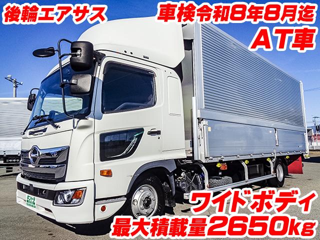 R1　日野　レンジャー　アルミウイング　ワイドボディ　後輪エアサス　最大積載量2650kg　ラッシングレール2段　内フック　車検