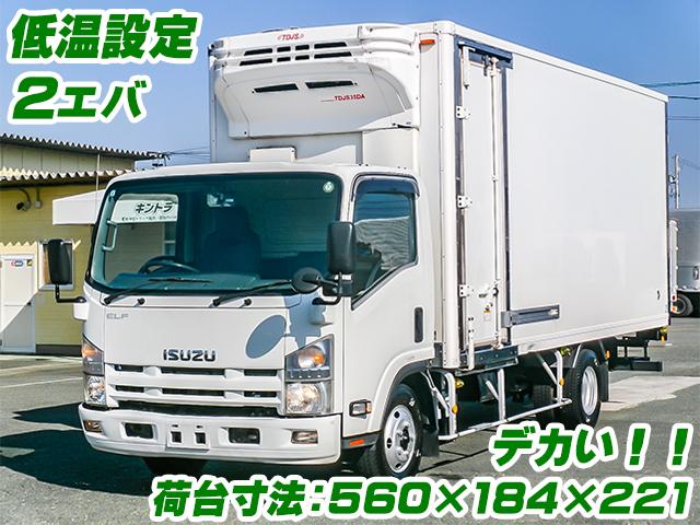 H26　いすゞ　エルフ　冷蔵冷凍車　超ロングボディ　ワイドボディ　低温設定　ラッシングレール　門枠ステンレス　6速ミッション