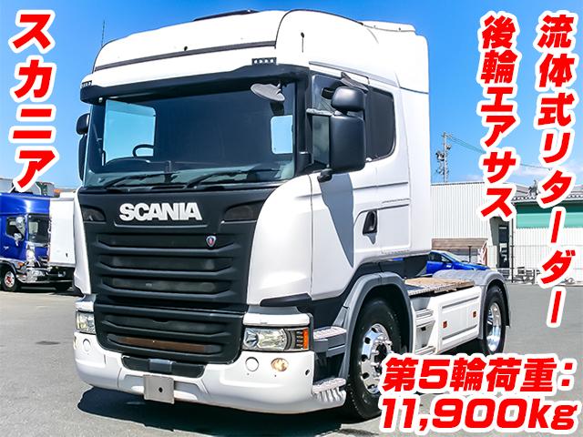 H29　スカニア　トレーラーヘッド　第5輪荷重11,900kg　アルミホイール　サイドディフレクター　後輪エアサス